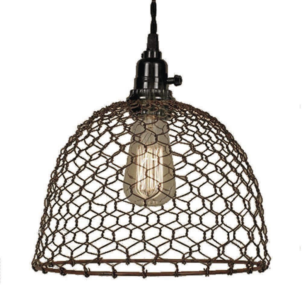 Chicken-wire lamps